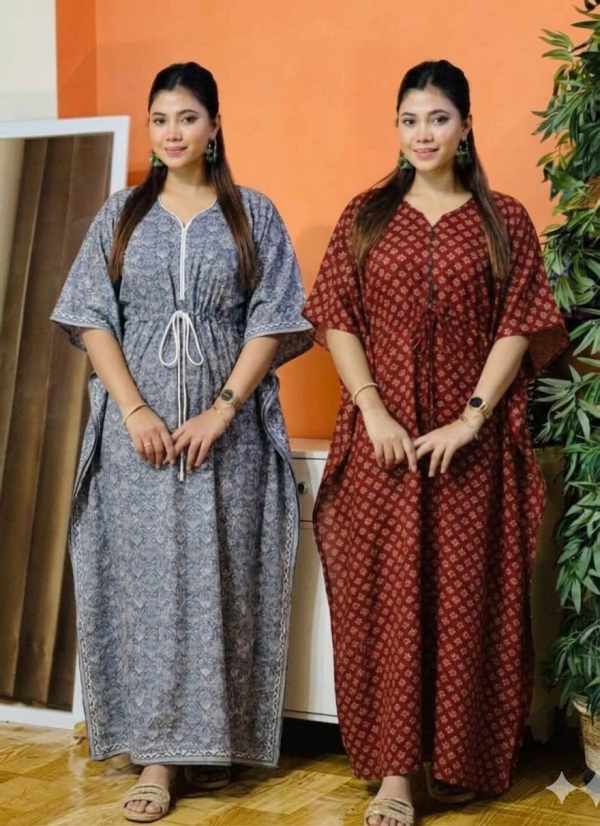 Joypuri Cotton Kaftan Maxi Combo Pack Set of 2  KAFT116