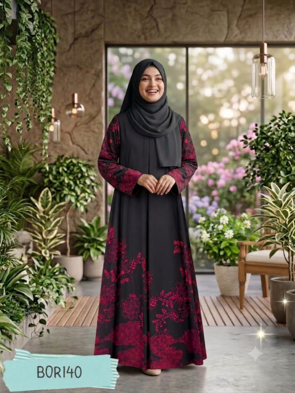 Premium Quality  zafran Fabric Borkha BOR140