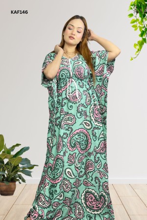 Premium Quality China Linen Kaftan Maxi KAF146