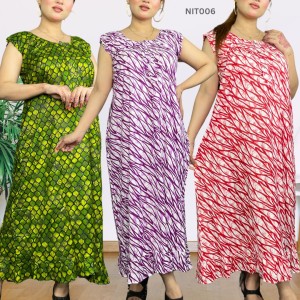 Flutter Sleeve Cotton Night wear Combo (Set of 3) NIT006