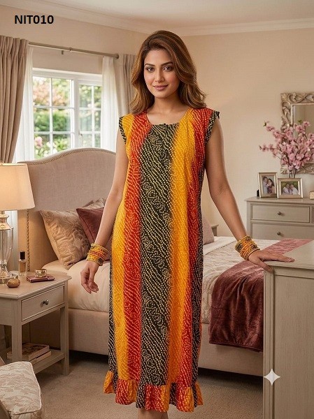 Flutter Sleeve Cotton Night wear NIT010