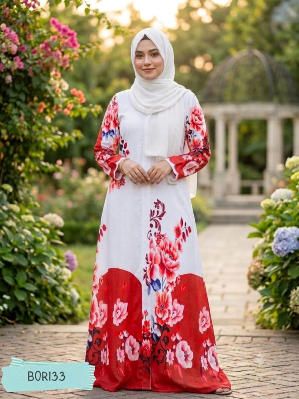 Premium Quality  zafran Fabric Borkha  BOR133