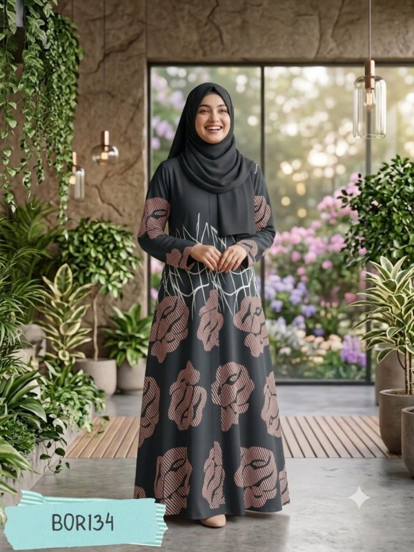 Premium Quality  zafran Fabric Borkha BOR134
